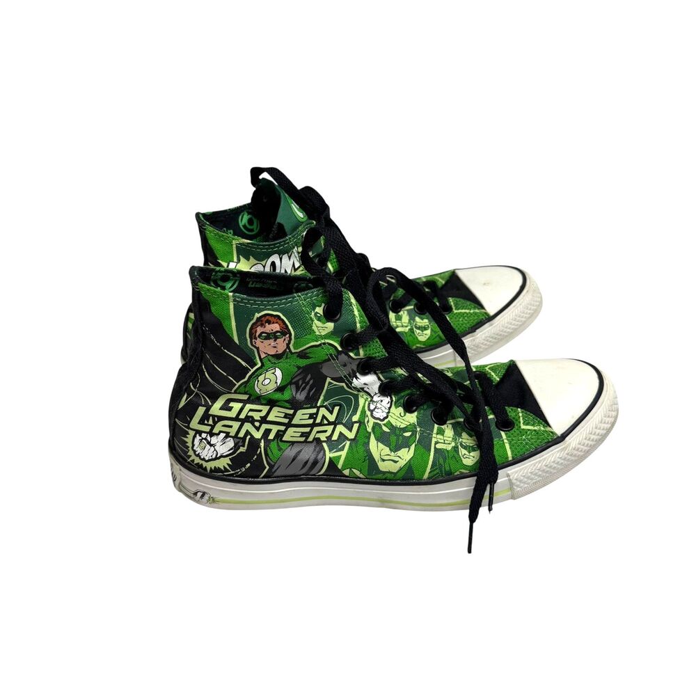 Converse All Star Green Lantern High Top Sneaker Shoe Unisex Men 8 Women 10